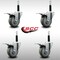Service Caster 3.5'' SS Gray Poly Swivel 3/4'' Expanding Stem Caster Set Total Lock Brake, 4PK SCC-SSEXTTL20S3514-PPUB-34-4 - alternate 2